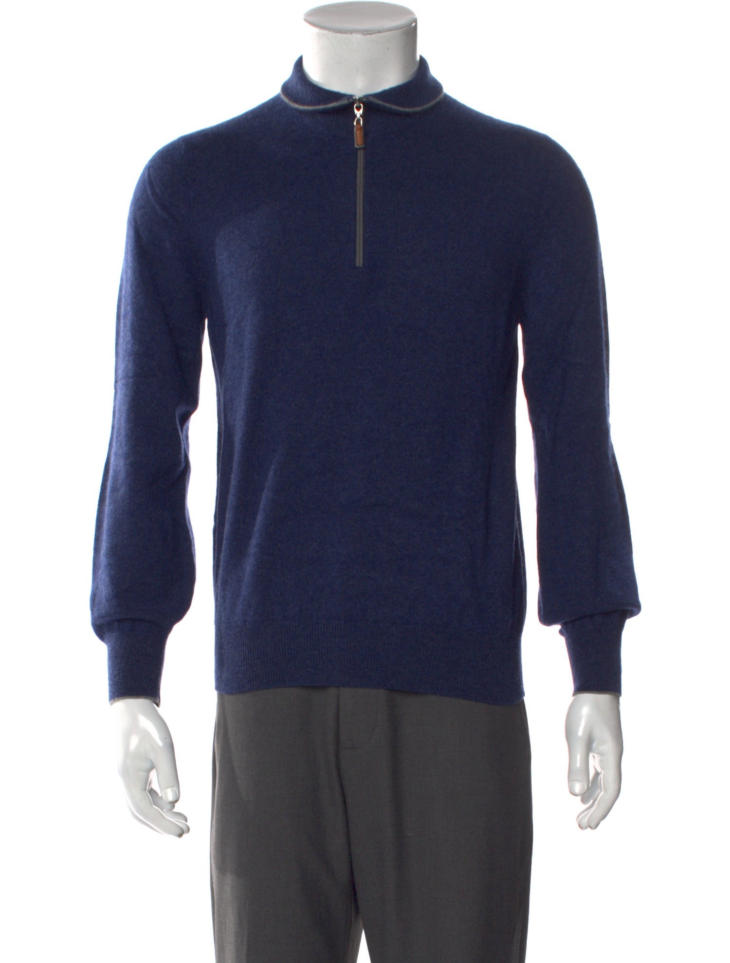 Brunello Cucinelli Cashmere Collar Polo Sweater
